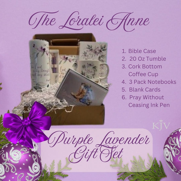 KJV Gift Set~ The Loralei Anne Complete Gift Set Purple Lavender Design