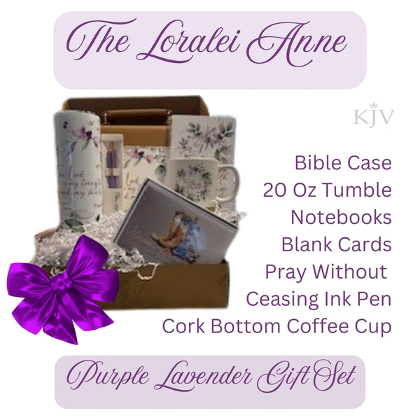 KJV Gift Set~ The Loralei Anne Complete Gift Set Purple Lavender Design