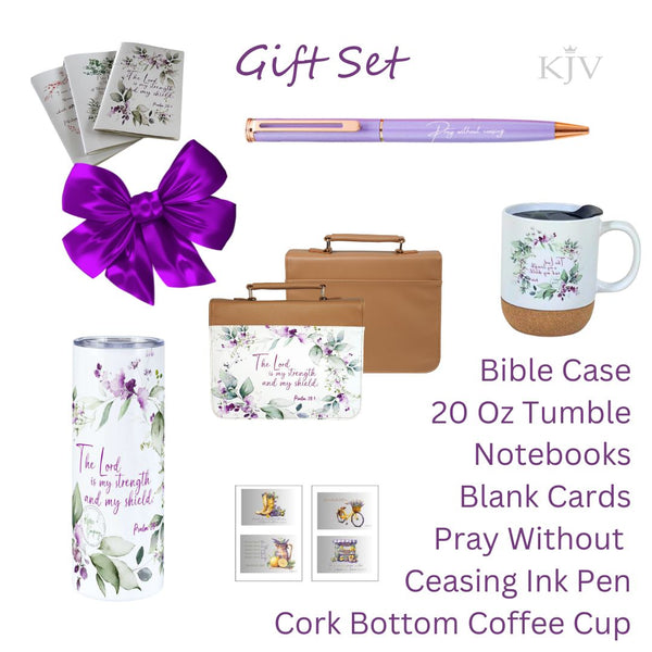 KJV Women's Gift Sets Complete Purple  | Gifts for Her Green Eucalyptus | Kinsman & Company