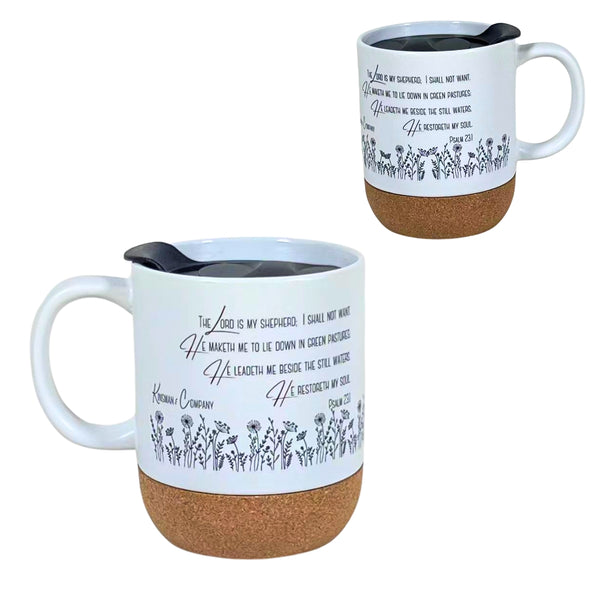 Scripture 23rd Psalm Wildflower Coffee Cup