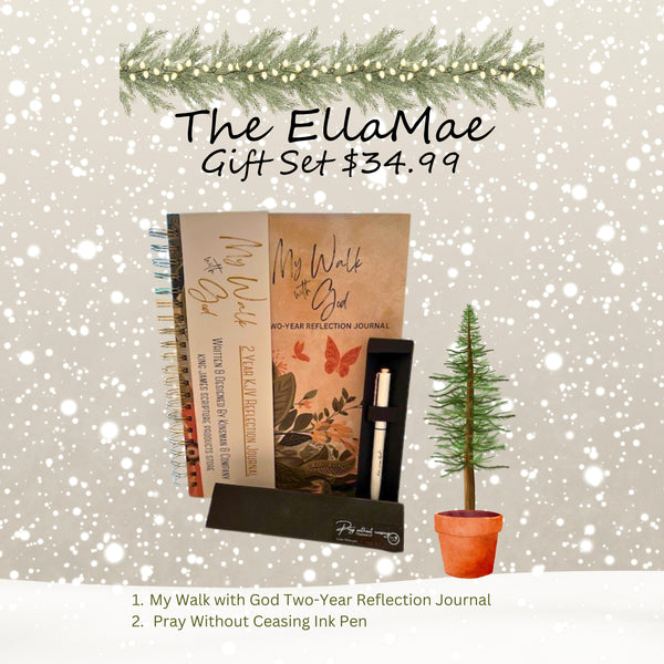 KJV Prayer Journal Gift Set - Self Reflection Journal & Scripture Pen