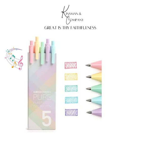 KJV Scripture Gel Pen Set Pastel | King James Version Scripture Bible Verse Pens for Her