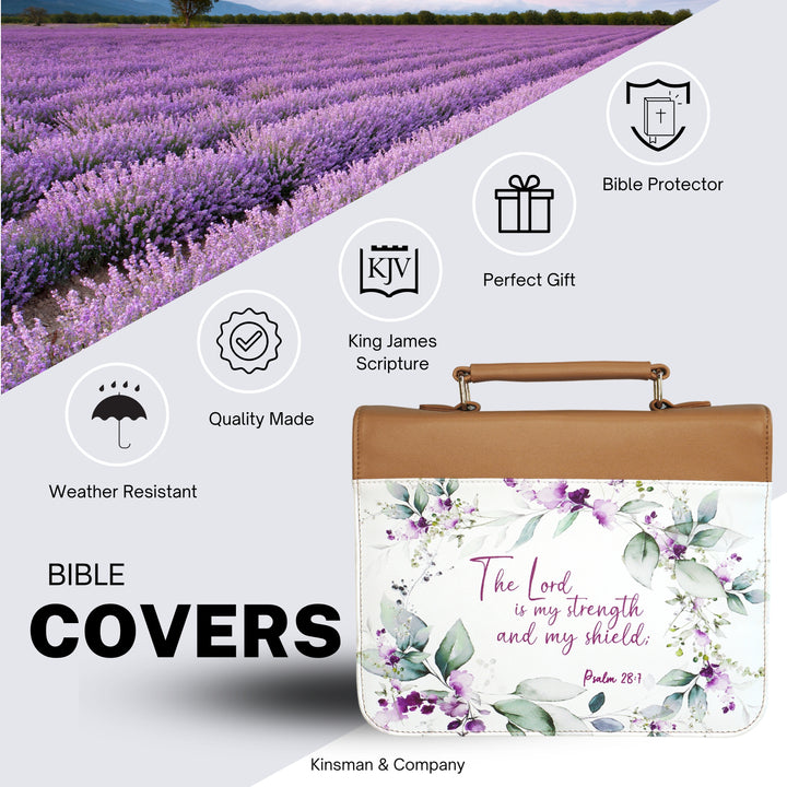 KJV Bible Cover Purple Lavender Features | Kinsman & Company | Leather Bible Case, Large Bible Covers for Women, KJV Bible Cover, Bible Bag, Bible Carrying Case Leather, Bible Holder Case for Women, King James Leather Bible Cover, Leather Bible Covers for Women, Authorized King James 1611 Bible Cases, Bible Accessories, Bible Accessories for Women, Bible Covers for Women Large Size, Large King James Bible, KJV Bible Covers for Women, Bible Carrying Case for Girls, KJV Bible Covers for Women