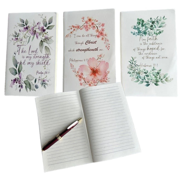 KJV Slim Notebook Variety 3 Pack | Kinsman & Company| Blank Journal Notebook, Devotional Notebooks, Traveler's Notebook, KJV Journal Bible, Inspirational Journal, Inspirational Notebook, Sermon Notebook, Sermon Notes Journal, Slim Notebook, 5x8 Journal Notebook, Notebooks Women, Sermon Note Journal, Spiritual Journals, Floral Notebook, Bible Journaling Accessory, Bible Study Notebook, Spiral Notebook, Small Floral Notebook, KJV Floral Notebook, Spiral Journal Notebook, Christian Journal